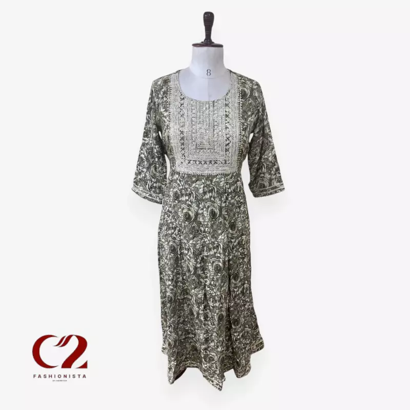 Cotton Mixed Rayon Kurti Cotton Mixed Rayon Kurti