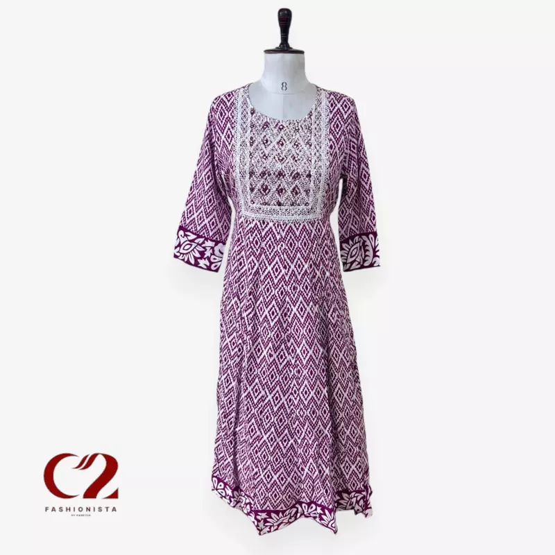 Cotton Mixed Rayon Kurti Cotton Mixed Rayon Kurti