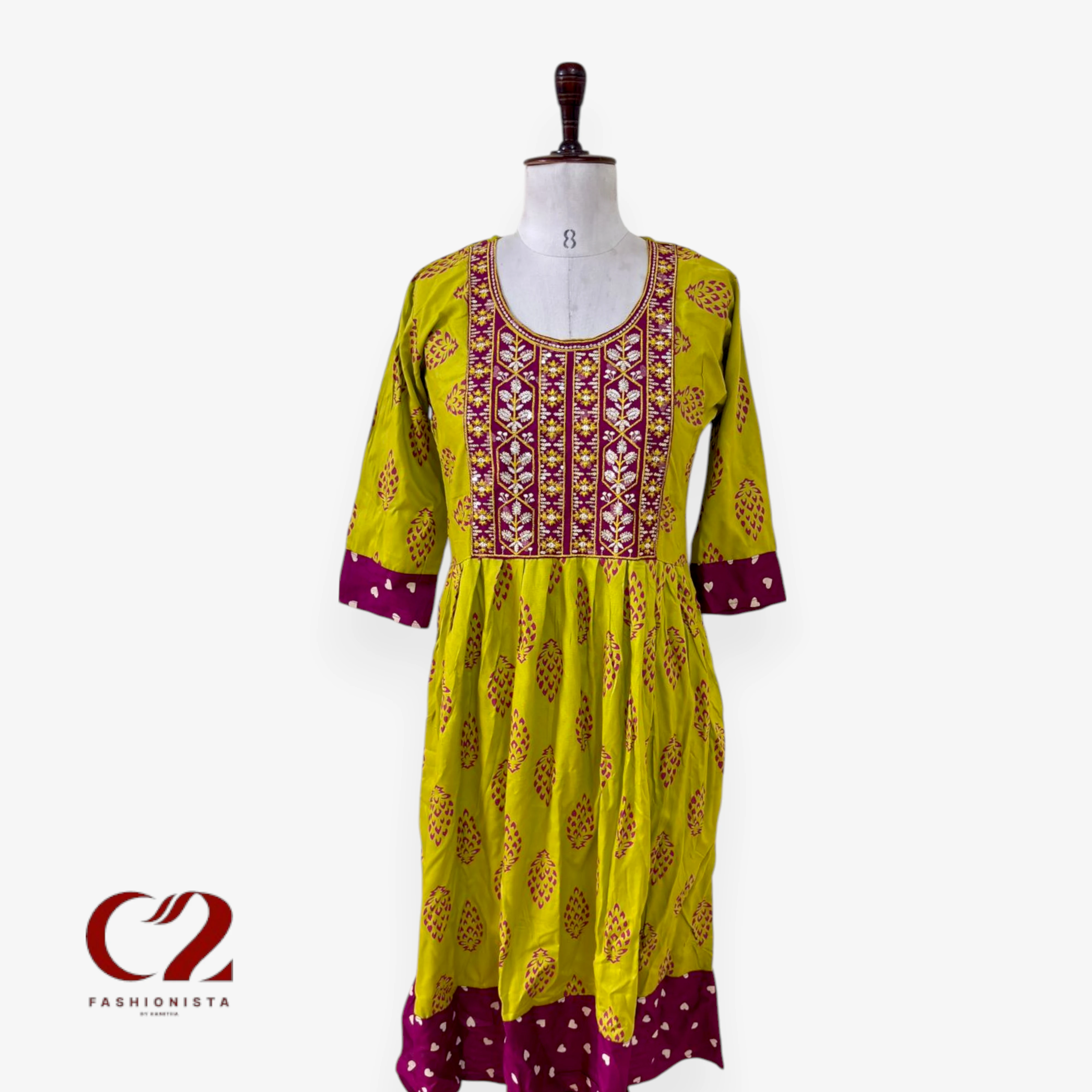 Cotton Mixed Rayon Kurti