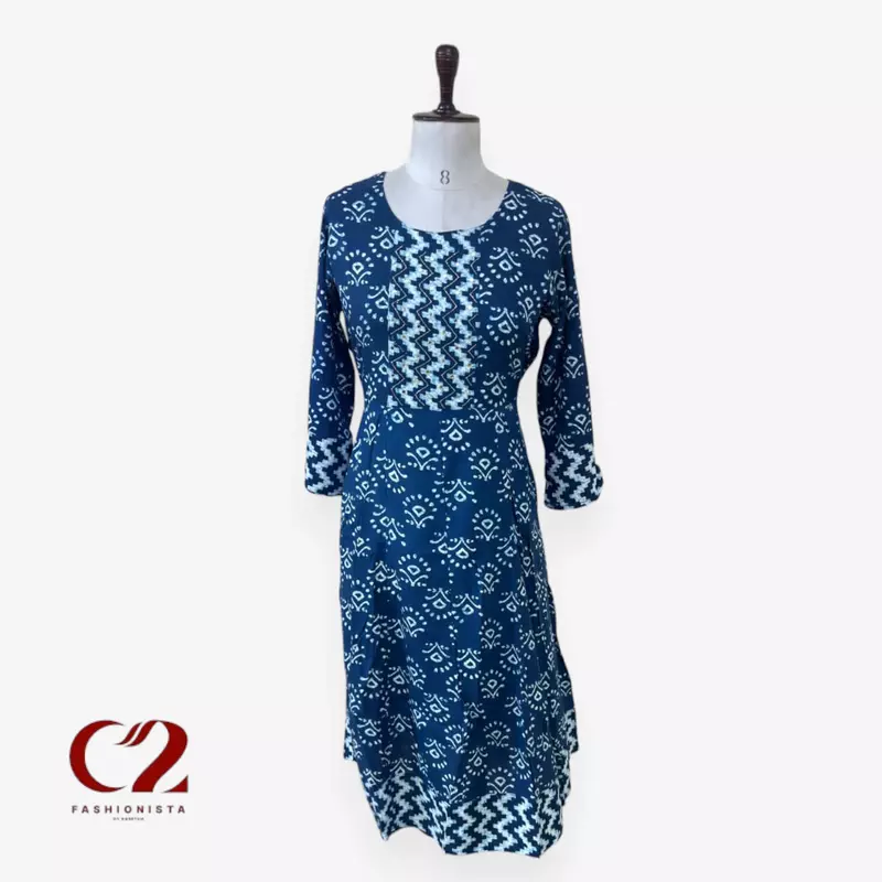 Cotton Mixed Rayon Kurti Cotton Mixed Rayon Kurti
