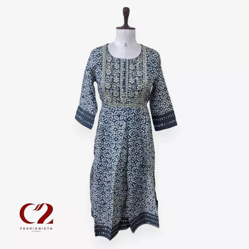 Cotton Mixed Rayon Kurti