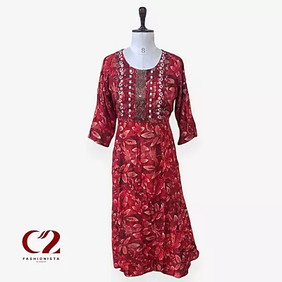 Cotton Mixed Rayon Kurti