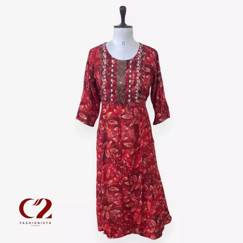 Cotton Mixed Rayon Kurti