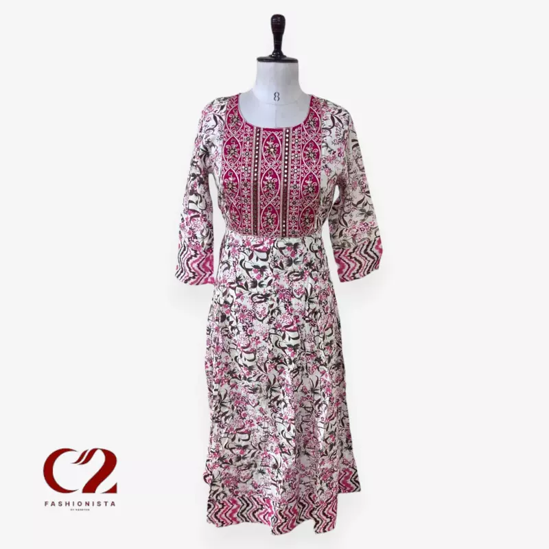 Cotton Mixed Rayon Kurti Cotton Mixed Rayon Kurti