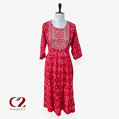 Cotton Mixed Rayon Kurti