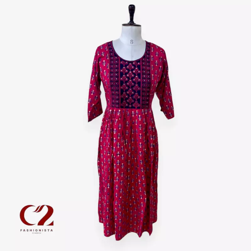 Cotton Mixed Rayon Kurti