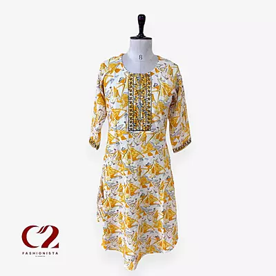 Cotton Mixed Rayon Kurti