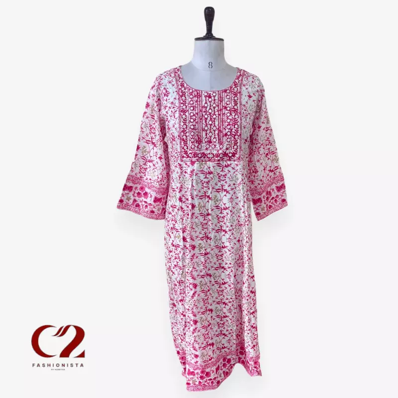 Cotton Mixed Rayon Kurti Cotton Mixed Rayon Kurti