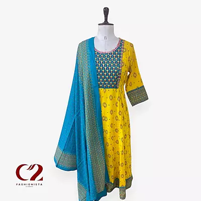 Cotton Mixed Rayon Kurti