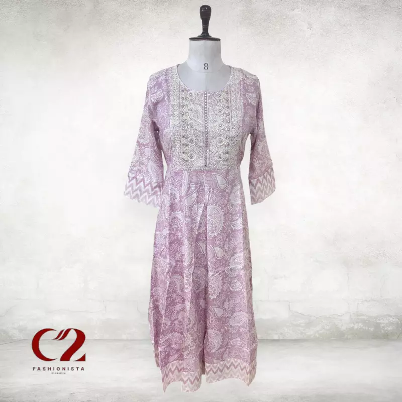 Vanisha Cotton Mixed Rayon Kurti Vanisha Cotton Mixed Rayon Kurti