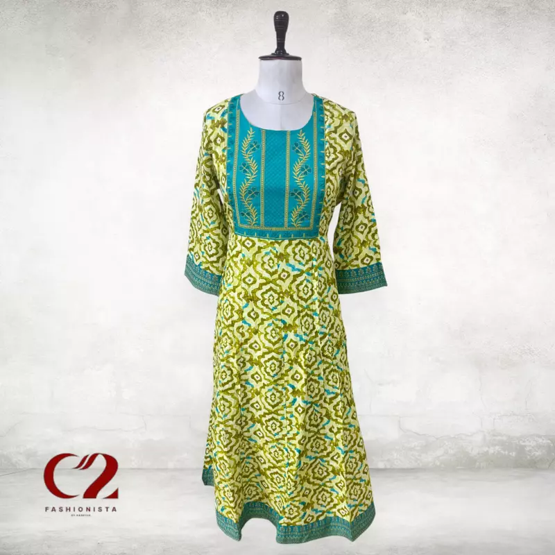 Lia Cotton Mixed Rayon Kurti Lia Cotton Mixed Rayon Kurti