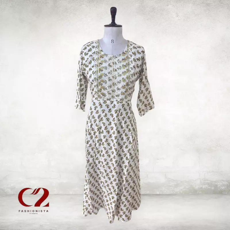 Sequence Cotton Mixed Rayon Kurti Sequence Cotton Mixed Rayon Kurti