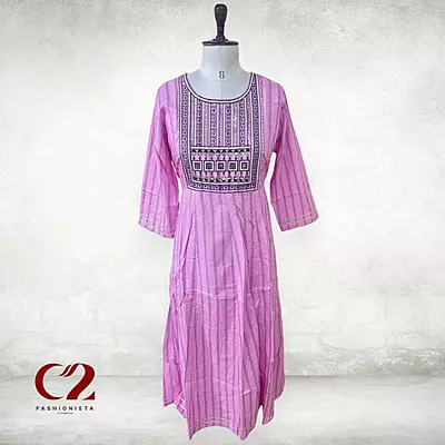 Sequence  Cotton Mixed Rayon Kurti