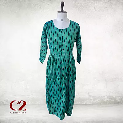 Plain Cotton Mixed Rayon Kurti