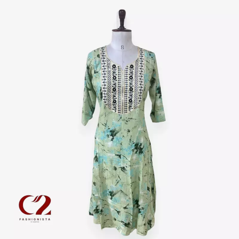 Cotton Mixed Rayon Kurti Cotton Mixed Rayon Kurti