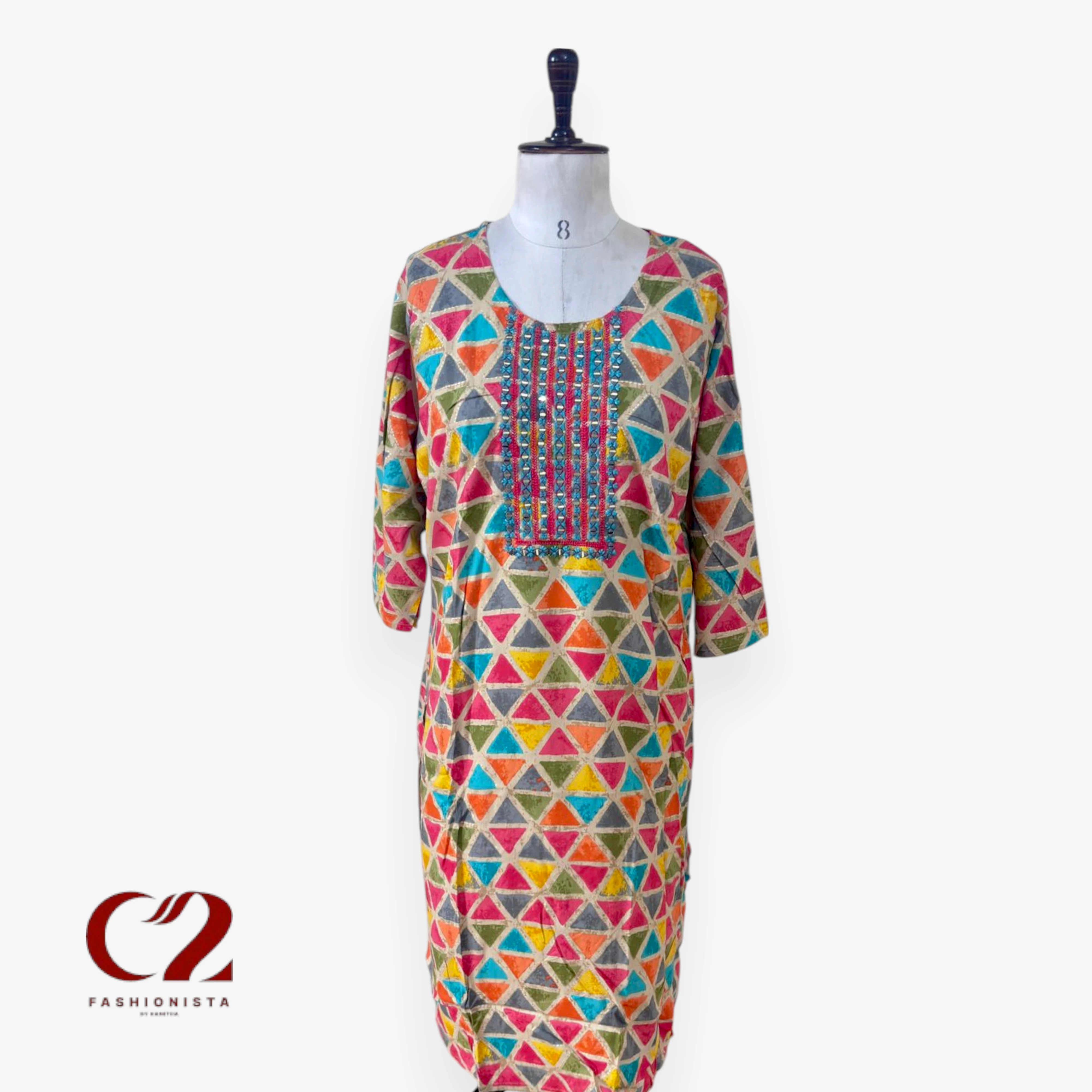 Cotton Mixed Rayon Kurti
