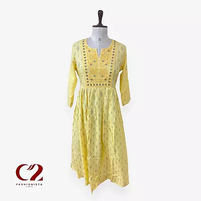 Cotton Mixed Rayon Kurti